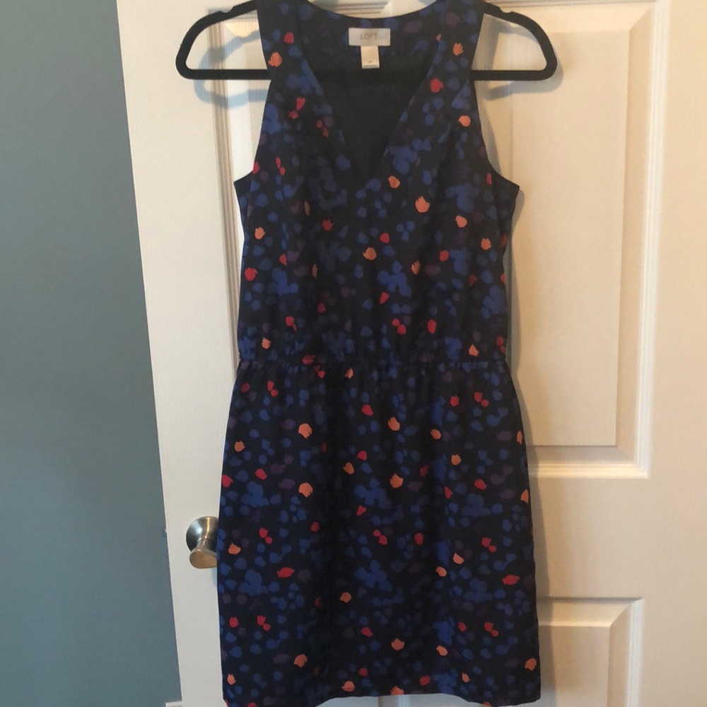 Loft sleeveless flare dress